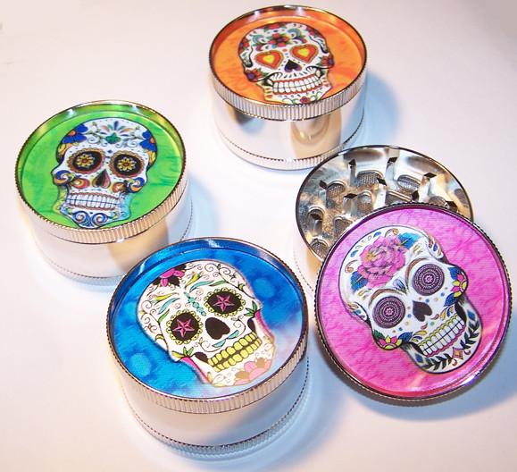 SUGAR SKULL 3D TOBACCO GRINDERS