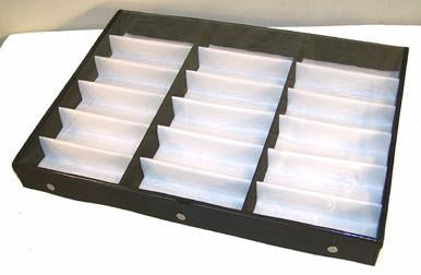 HORIZONTAL 18 PAIR CLEAR COVER SUNGLASS DISPLAY TRAY