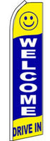 SUPER SWOOPER (15ft) HAPPY SMILE FACE WELCOME DRIVE IN FLAG