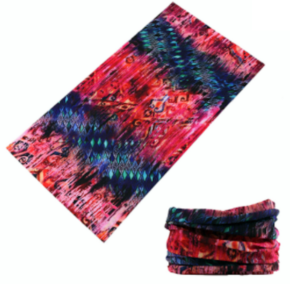 PINK ABSTRACT DESIGN #A SEAMLESS BANDANA TUBE MULTI FUNCTION WRAP