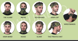 BLACK HALF FACE PAISLEY SKULL SEAMLESS BANDANA FACE COVER TUBE MULTI FUNCTION MASK WRAPS