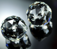 30mm CLEAR GLASS CRYSTAL PRISM RAINBOW LIGHT BALL