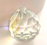 30mm CLEAR GLASS CRYSTAL PRISM RAINBOW LIGHT BALL