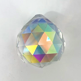 30mm CLEAR GLASS CRYSTAL PRISM RAINBOW LIGHT BALL