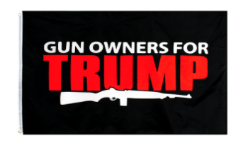 GUN OWNERS FOR DONALD TRUMP 3 X 5 AMERICAN FLAG