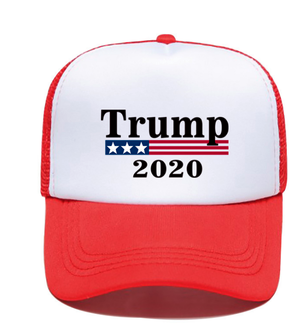 TRUMP 2020 BLACK or RED ADJUSTABLE MESH BACK COTTON BASEBALL CAP