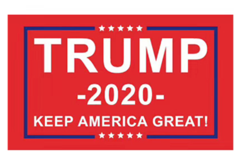 RED DONALD TRUMP 2020 TRUMP 3 X 5 AMERICAN FLAG ( sold by the piece )