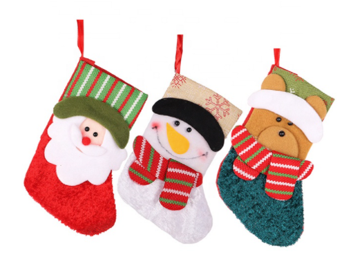 CUTE CHRISTMAS STOCKINGS! BEAR SANTA OR SNOWMAN (PICKY STYLE)