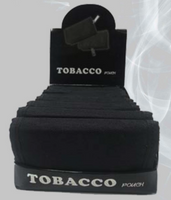 BLACK CANVAS TOBACCO POUCH (sold by the piece)