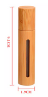 Bamboo Roll On Empty Bottle for Perfume, Essential oils scents  (sold by piece