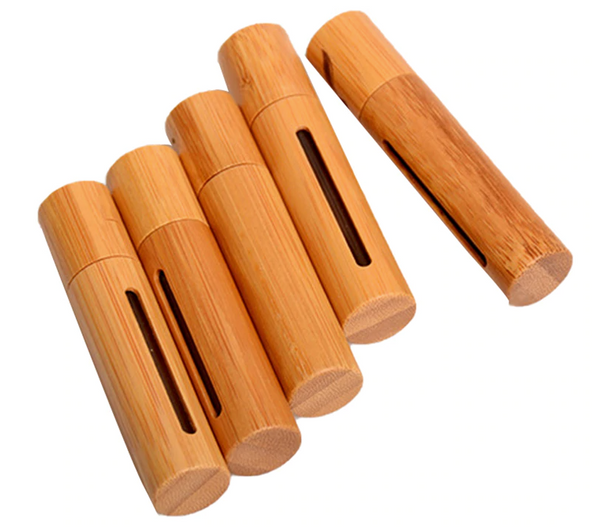 Bamboo Roll On Empty Bottle for Perfume, Essential oils scents  (sold by piece