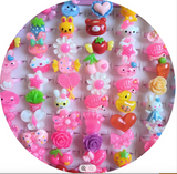Cute Plastic Kids Finger Rings * 3 STYLES* (sold by the dozen)