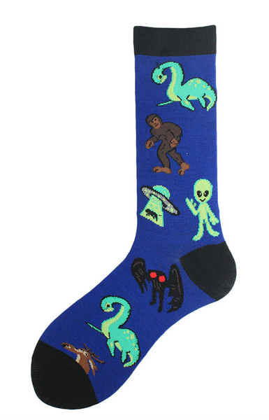 MYTHICAL CREATURE BLUE  Unisex Crew Socks  (sold by the pair)