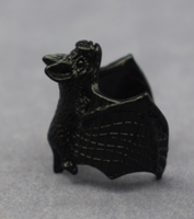 ADJUSTABLE METAL FLYING BAT BIKER RING ( sold by the piece) *gold, silver or black*