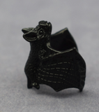 ADJUSTABLE METAL FLYING BAT BIKER RING ( sold by the piece) *gold, silver or black*