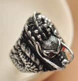 RED EYE DRAGON METAL BIKER RING (SOLD BY THE PIECE)