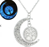 GLOW IN THE DARK MOON & TREE NECKLACE