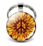 PEACE SIGN SILVER  KEYCHAINS  (sold by the style or assorted)