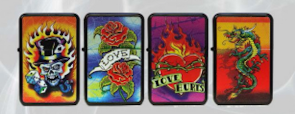 TATTOO STYLE FLIP TOP OIL LIGHTER