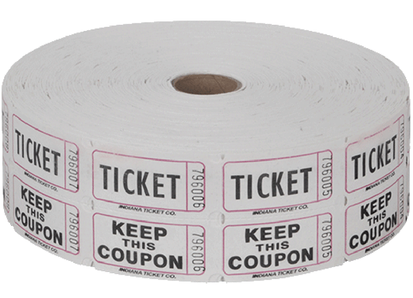 ROLL OF 2000 DOUBLE RAFFLE TICKETS