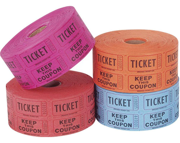 ROLL OF 1000 DOUBLE RAFFLE TICKETS