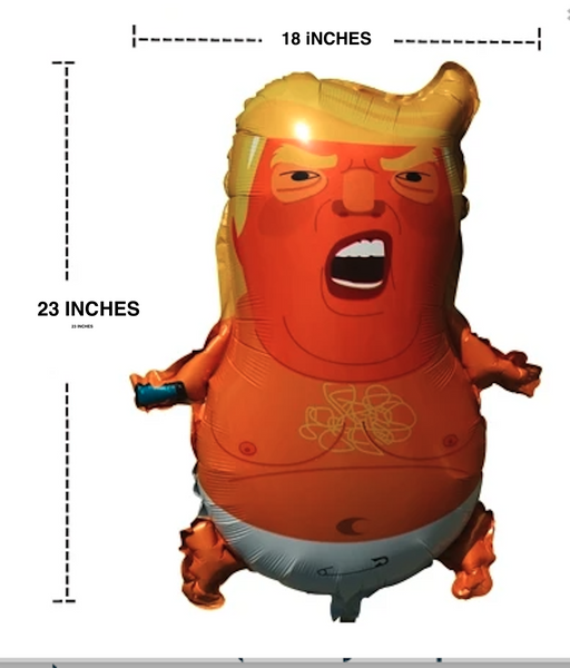 TRUMP BABY FOIL NOVELTY PARTY BALLOON 23"X18"