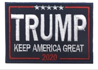 EMBROIDERED TRUMP KEEP AMERICA GREAT  HOOK & LOOP PATCH SIZE 3 1/2 X 2 1/2