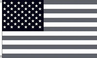 AMERICAN BLACK AND WHITE USA (3ft X 5ft) FLAG