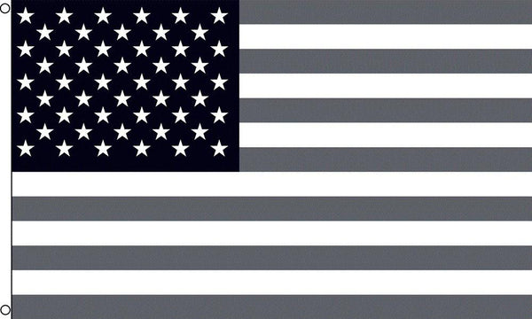 AMERICAN BLACK AND WHITE USA (3ft X 5ft) FLAG