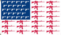 AMERICAN GUNS / RIFLE 2ND AMENDMENT (3ft X 5ft) FLAG