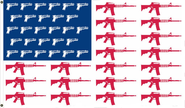 AMERICAN GUNS / RIFLE 2ND AMENDMENT (3ft X 5ft) FLAG