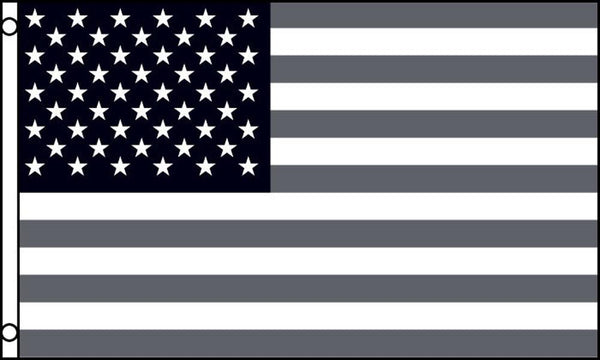 AMERICAN BLACK AND GRAY USA (3ft X 5ft) FLAG