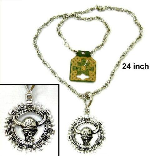 HEAVY BLING BLING VIKING SCULL NECKLACES