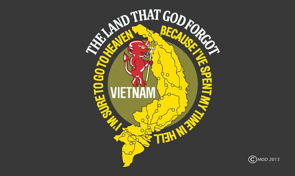 VEITNAM VET THE LAND THAT GOD FORGOT military (3ft X 5ft) FLAG