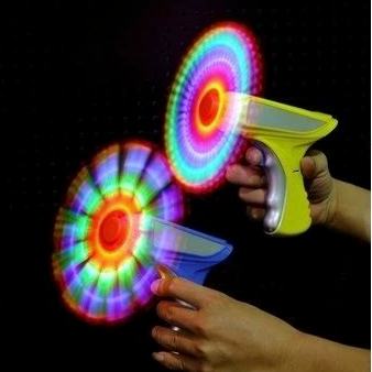 SPINNING  WINDMILL LIGHT UP PISTOL ( sold by the piece)