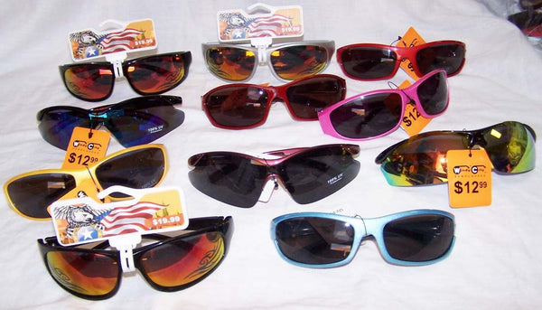 WINDY CITY ASSORTED DELUXE WRAP AROUND SPORTS SUNGLASS