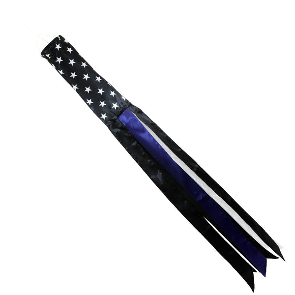 USA BLUE THIN LINE military (60 in) WINDSOCK