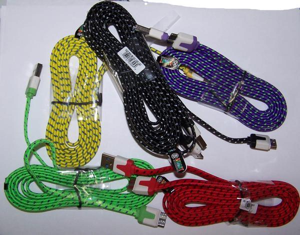 SAMSUNG BRAIDED CLOTH PHONE CABLE CHARGING CORDS 6 FOOT