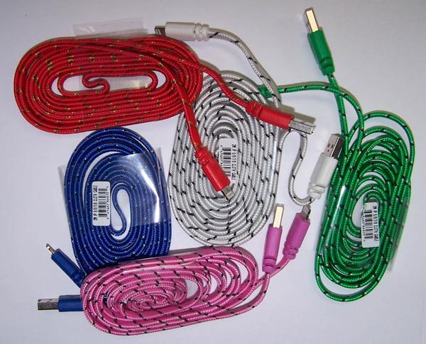 IPHONE 5 6 7  BRAIDED CLOTH PHONE CABLE CHARGING CORDS 6 FOOT