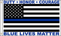 BLUE LIVES MATTER THIN BLUE LINE (3ft X 5ft) FLAG