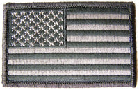 AMERICAN FLAG URBAN GREY left arm 3 INCH EMBROIDERED PATCH