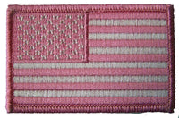 AMERICAN FLAG PINK left arm 3 INCH EMBROIDERED PATCH