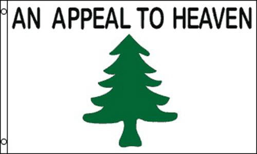 AN APPEAL TO HEAVEN GOD GREEN TREE (3ft X 5ft) FLAG