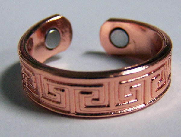 PURE HEAVY COPPER STYLE # AZTEC MAGNETIC RING