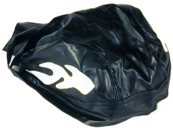VINYL CAP WITH FLAMES SIDES BANDANNA CAP /HAT