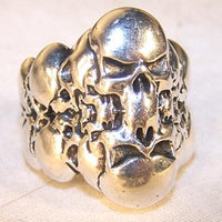 REFLECTION SKULLS BIKER RING