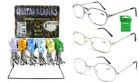 BULK LOT 144 PAIR READING METAL FRAME GLASSES WITH FREE DISPLAY