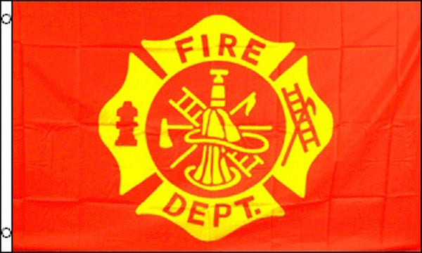 FIRE DEPT DEPARTMENT EMBLEM FLAG NEW (3ft X 5ft) FLAG