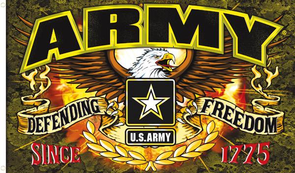 ARMY DEFENDING FREEDOM DELUXE (3ft X 5ft) FLAG