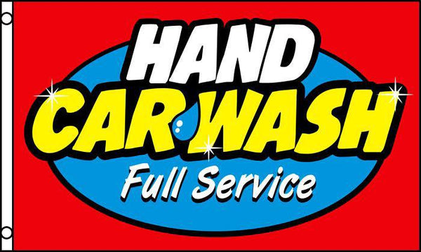 HAND CAR WASH FULL SERVICE (3ft X 5ft) FLAG